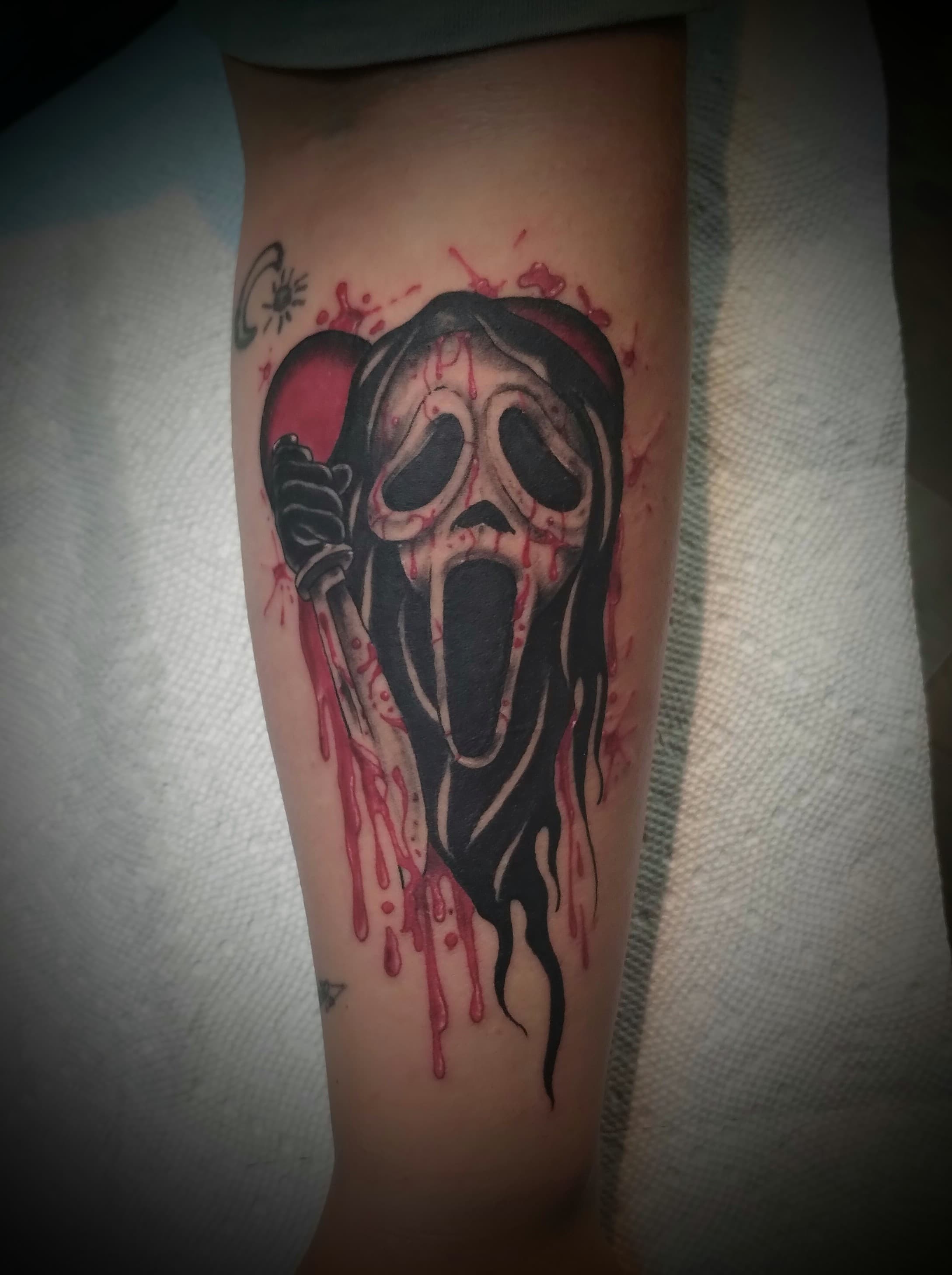 Scream — tattoo by @porkchop